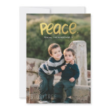 Carte de vœux photo de vacances | Paix