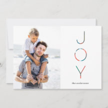 Carte de vœux photo de vacances Peinte avec Joie