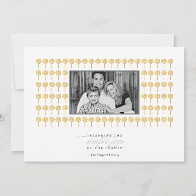 Carte de vœux photo de vacances Peppermint 24KT (Devant)