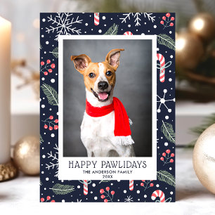 Carte de vœux photo de vacances pour animaux Happy
