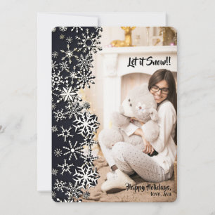 Carte de vœux photo de vacances Rideau de Neige