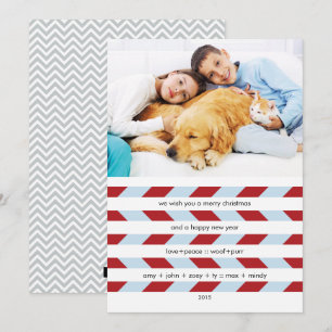 Carte de voeux photo de vacances Zig Zag