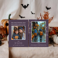 Carte de vœux photo Halloween de la saison effraya