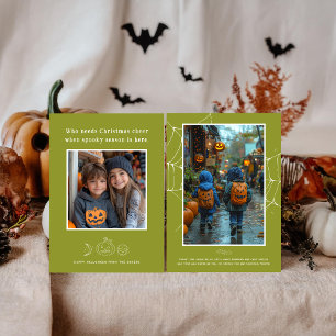 Carte de vœux photo Halloween de la saison effraya