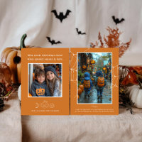 Carte de vœux photo Halloween de la saison effraya