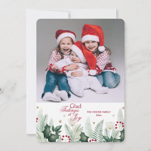 Carte de voeux Photo Holiday Spirit (Devant)