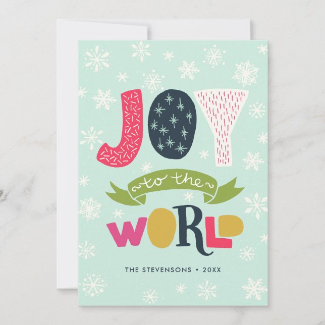 Carte de vœux photo Joy to the World (Devant)