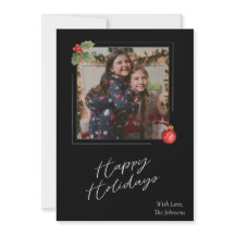 Carte de vœux photo Joyeuses Fêtes