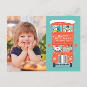 CARTE DE VOEUX PHOTO   Les fêtes de Noël à double 