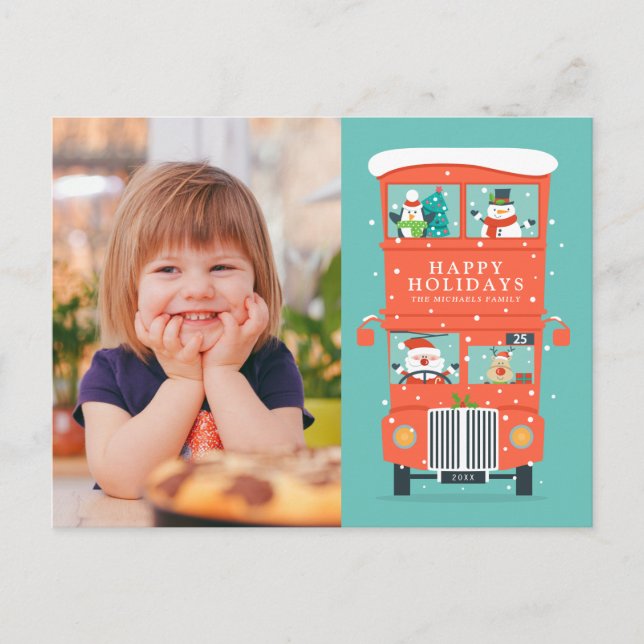 CARTE DE VOEUX PHOTO | Les fêtes de Noël à double  (Devant)