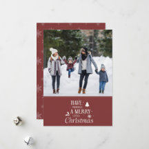 Carte de vœux photo minimale Joyeux Noël