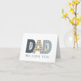 Carte de vœux photo Papa nous t'aimons
