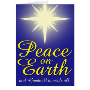 Carte de voeux photo Peace on Earth Star