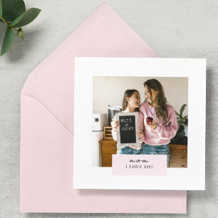 Carte de voeux photo Personnalisée Maman I Love Yo