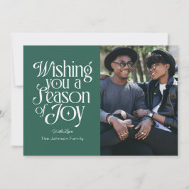 Carte de vœux photo personnalisée Saison de Joie