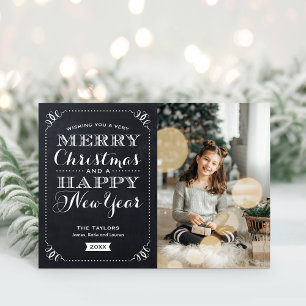 Carte de voeux photo pliée de Noël très joyeux