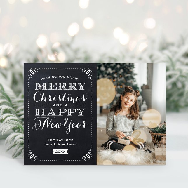 Carte de voeux photo pliée de Noël très joyeux (Créateur téléchargé)