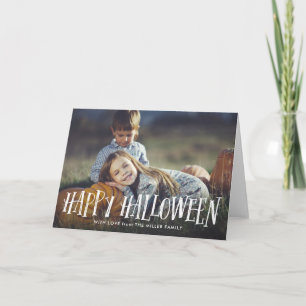 Carte de voeux photo pliée Halloween élégante