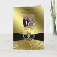 Carte de vœux photo pour les noces d'or