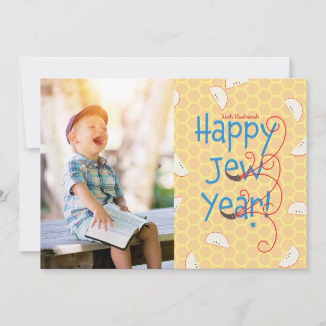 Carte de vœux photo Rosh Hashanah Bonne Année Juiv (Devant)