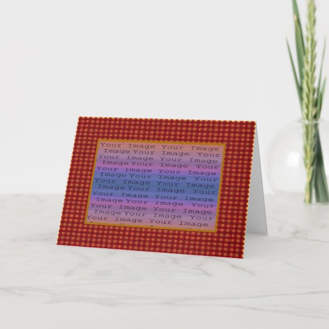 Carte de voeux photo rouge (Devant)