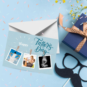 Carte de voeux photo Sky Blue Happy Fête des pères