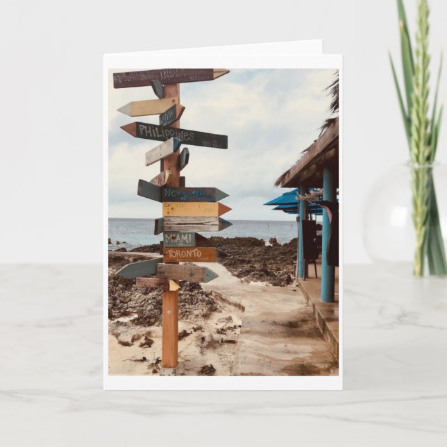 Carte de voeux Photographie "Tiki Bar" (Devant)