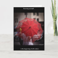 Carte de vœux photographique parapluie en dentelle
