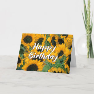 Carte de vœux photographique Tournesol Joyeux Anni
