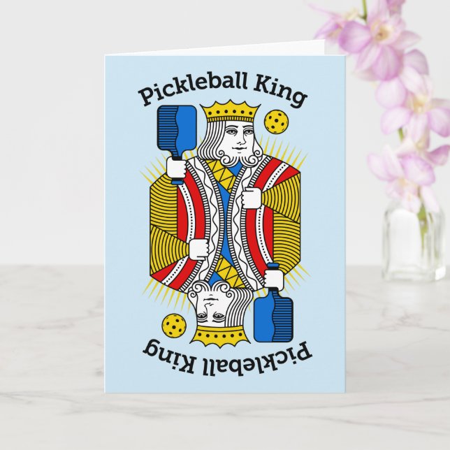 Carte de vœux Pickleball - Roi Pickleball (Orchidée)