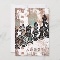 Carte de voeux Pièces d'échecs