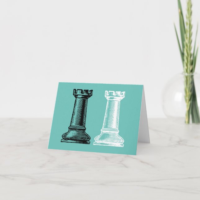 Carte de vœux pièces d'échecs pour toutes occasion (Devant)