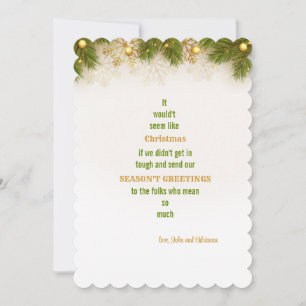 Carte de voeux Pine Boughs Holiday