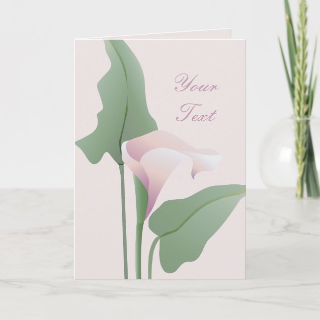 Carte de voeux Pink Calla Lily Floral (Devant)