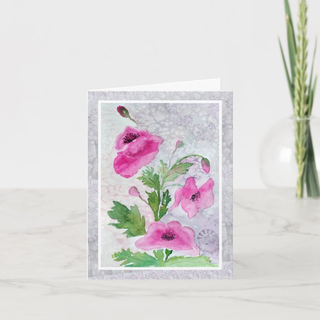 Carte de voeux Pink Flowers (Devant)