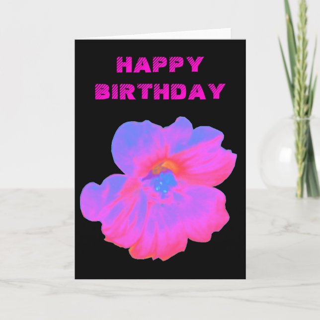 Carte de voeux Pink Nasturtium personnalisable (Devant)