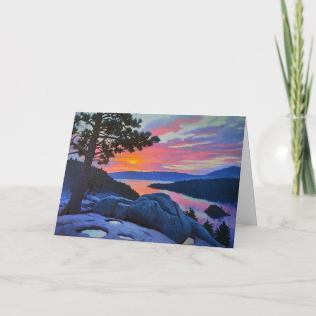 Carte de voeux Pink Over Emerald (Devant)