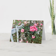 Carte de voeux Pink Roses personnalisable