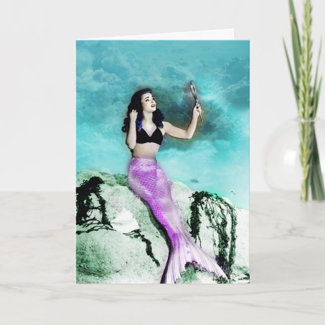 Carte de voeux Pinup Mermaid (Devant)