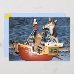 Carte de voeux Pirate Kittens