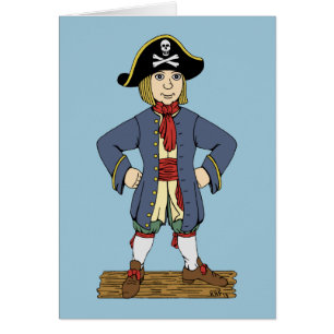 Carte de voeux Pirate Mignonne