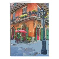 Carte de voeux Pirates Alley New Orleans