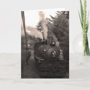 Carte de voeux pittoresque de chemin de fer de