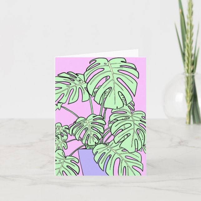 Carte de voeux plante au fromage. Carte plante (Devant)