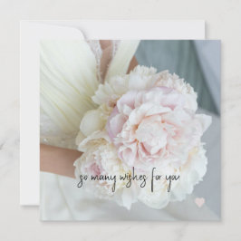 Carte de voeux plat Fête des mariées/Mariage