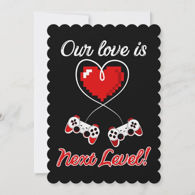 Carte de voeux Plat Gamer Valentine (Devant)
