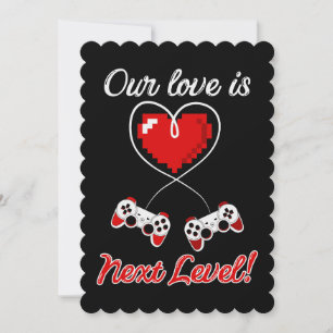 Carte de voeux Plat Gamer Valentine