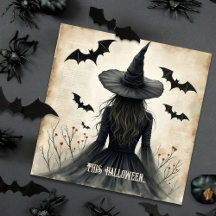 Carte de voeux Plat Halloween Enchantant