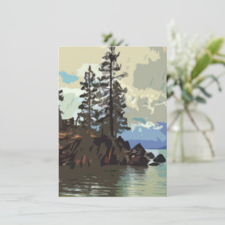 Carte de voeux plat Lake Tahoe Sand Harbour