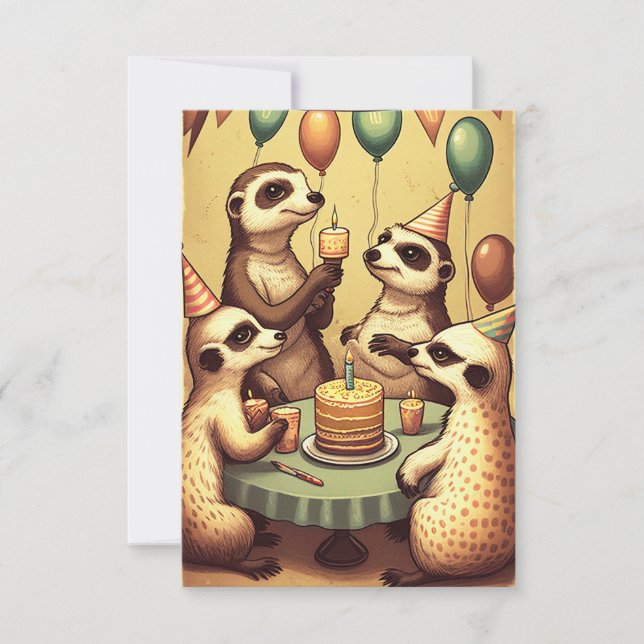 Carte de voeux plat pour la fête d'anniversaire Me (Devant)